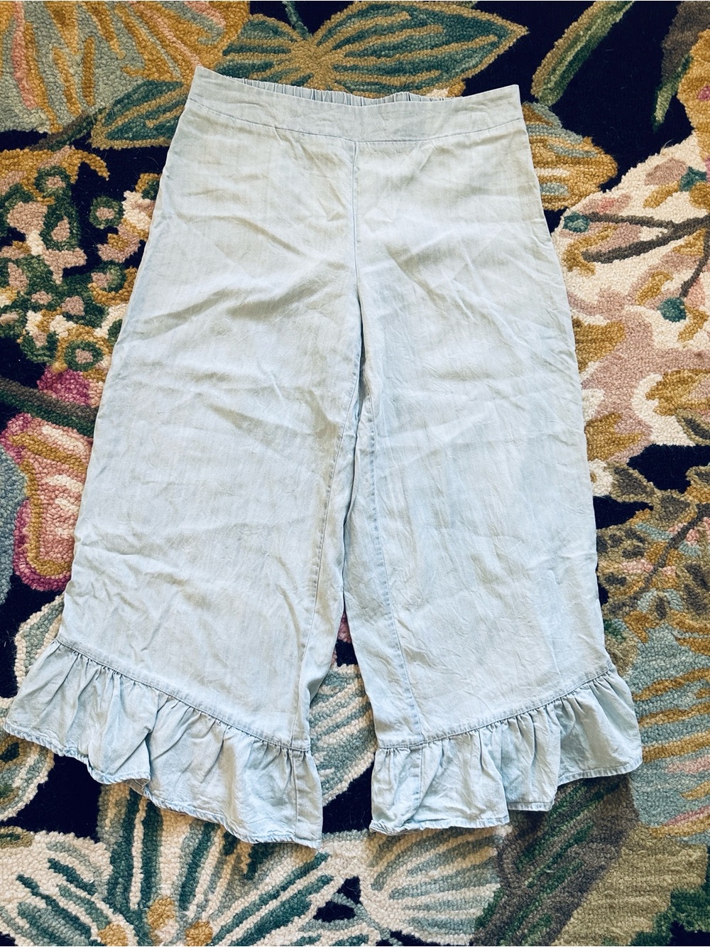 Cato - Light Blue Ruffle-Hem Jeans - M